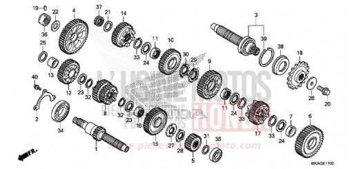 GETRIEBE (NC750S/SA) NC750SAG de 2016